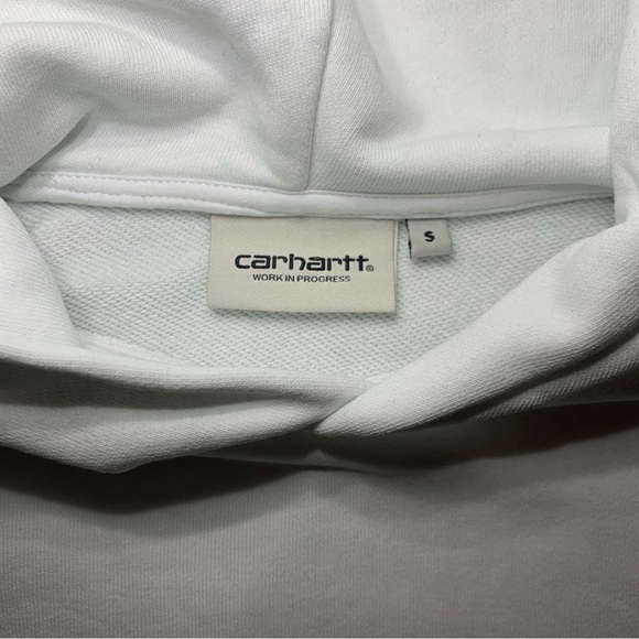 Carhartt WIP Hoodie Womens Size Small Hooded Shadow Script Sweatshirt Deadstock - Picture 4 of 5